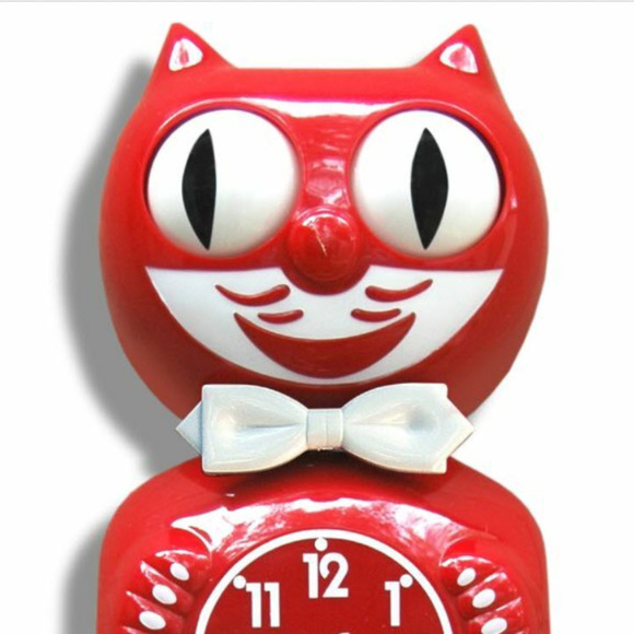 Urban Outfitter Scarlet Red KIT-CAT CLOCK KLOCK - Picture 2 of 4